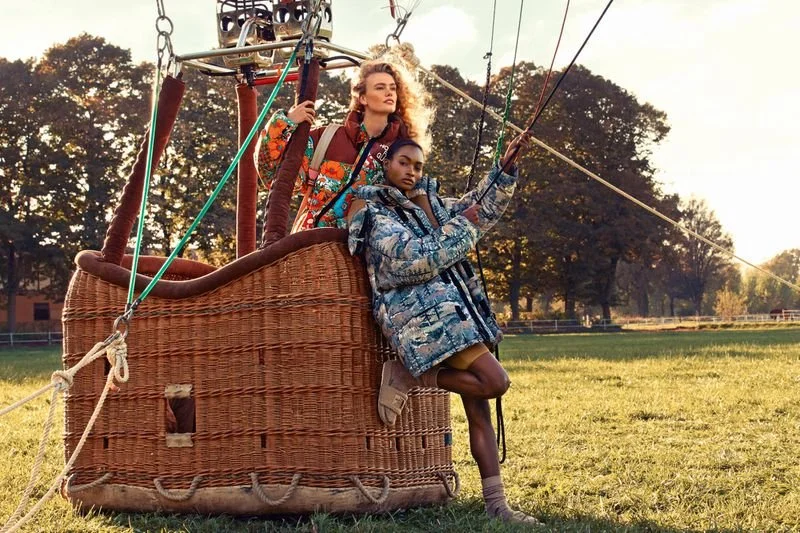 Gucci x The North Face Balloon Ride in Harper's Bazaar Mexico